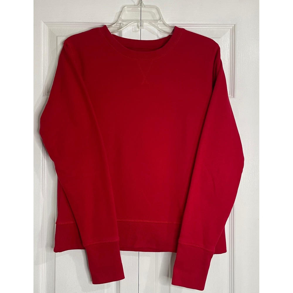 Tek Gear Ultrasoft Fleece Red Crewneck Sweatshirt Pullover PM